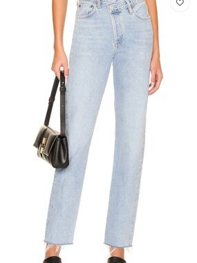 AGOLDE Criss Cross High Rise Straight Jeans in Dimension Size 29 90s